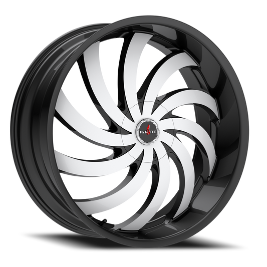 IGNITE G04 FLAME 22X9.5 15MM 5X115/5X120 GLOSS BLACK MACHINED | G0429551615GBM