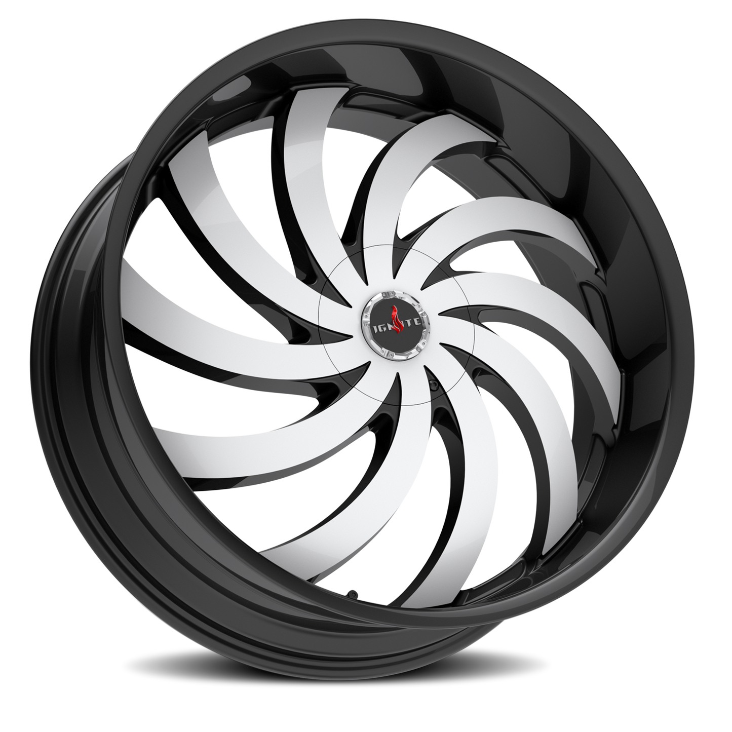 IGNITE G04 FLAME 22X9.5 15MM 5X115/5X120 GLOSS BLACK MACHINED | G0429551615GBM