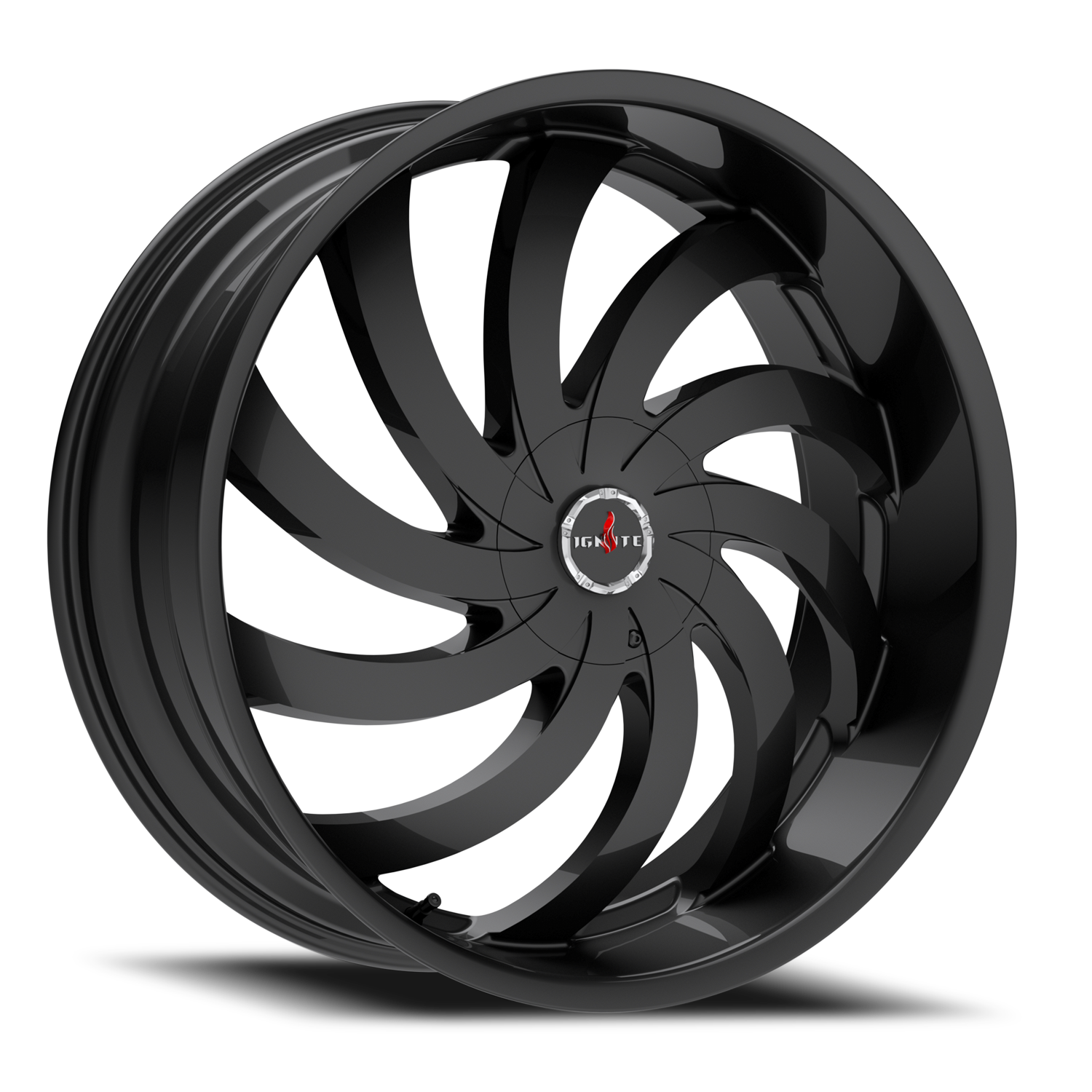 IGNITE G04 FLAME 22X8.5 35MM 5X114.3/5X120 ALL GLOSS BLACK | G0428550135GB