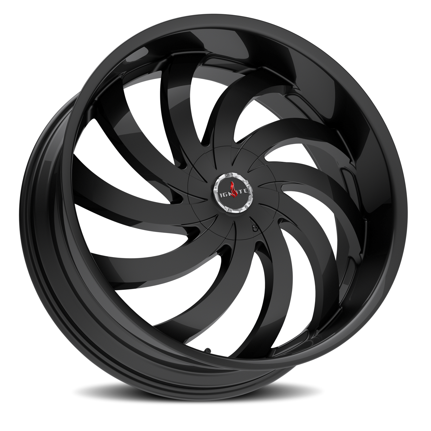 IGNITE G04 FLAME 22X8.5 35MM 5X114.3/5X120 ALL GLOSS BLACK | G0428550135GB