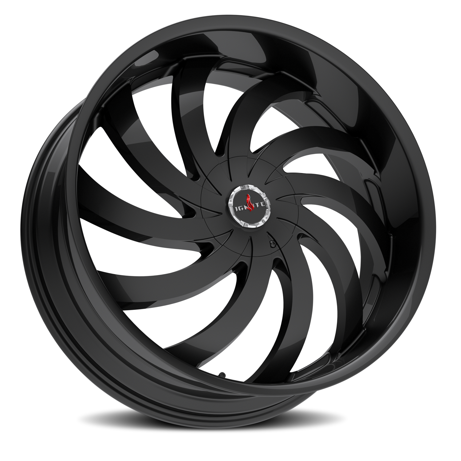 IGNITE G04 FLAME 22X8.5 35MM 5X114.3/5X120 ALL GLOSS BLACK | G0428550135GB