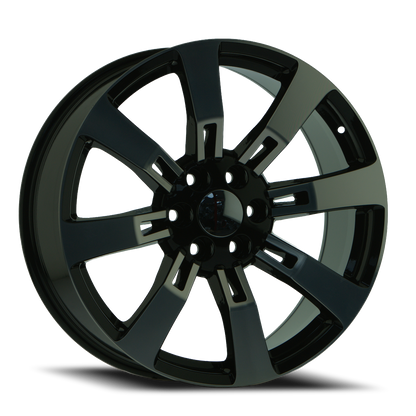 O.E. REVOLUTION G-02 26X10 31 6X139.7 GLOSS BLACK & MACHINED