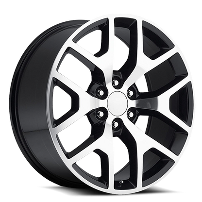 O.E. REVOLUTION G-04 26X10 31 6X139.7 GLOSS BLACK & MACHINED