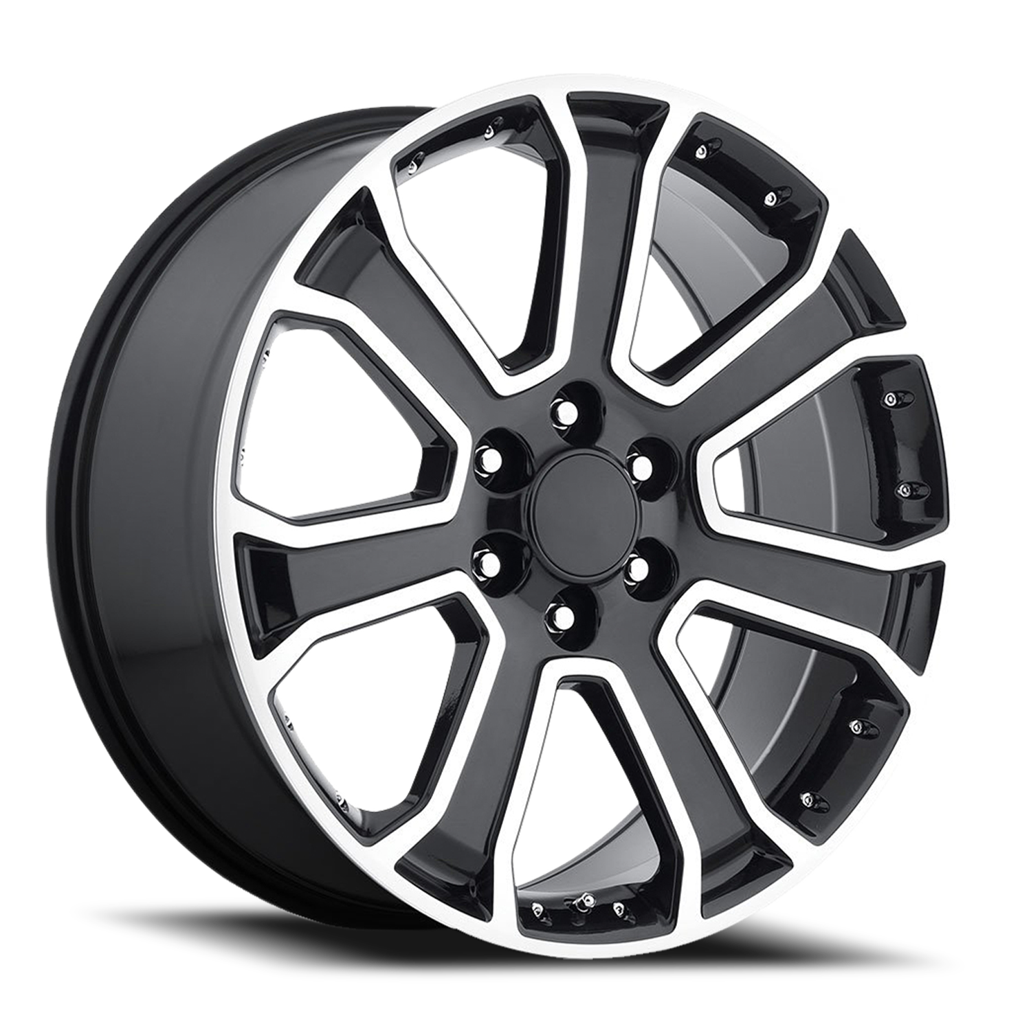 O.E. REVOLUTION G-06 22X9 31 6X139.7 GLOSS BLACK & MACHINED