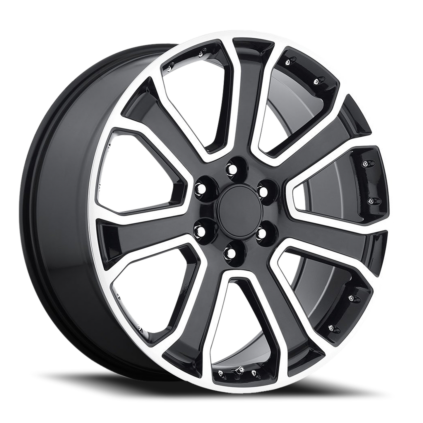 O.E. REVOLUTION G-06 24X10 31 6X139.7 GLOSS BLACK & MACHINED