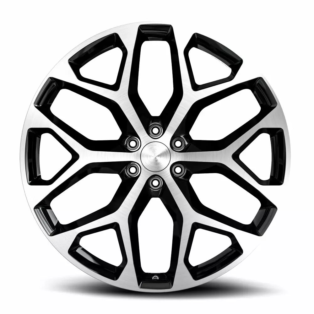 O.E. REVOLUTION G-09 24X10 24 6X139.7 GLOSS BLACK & MACHINED