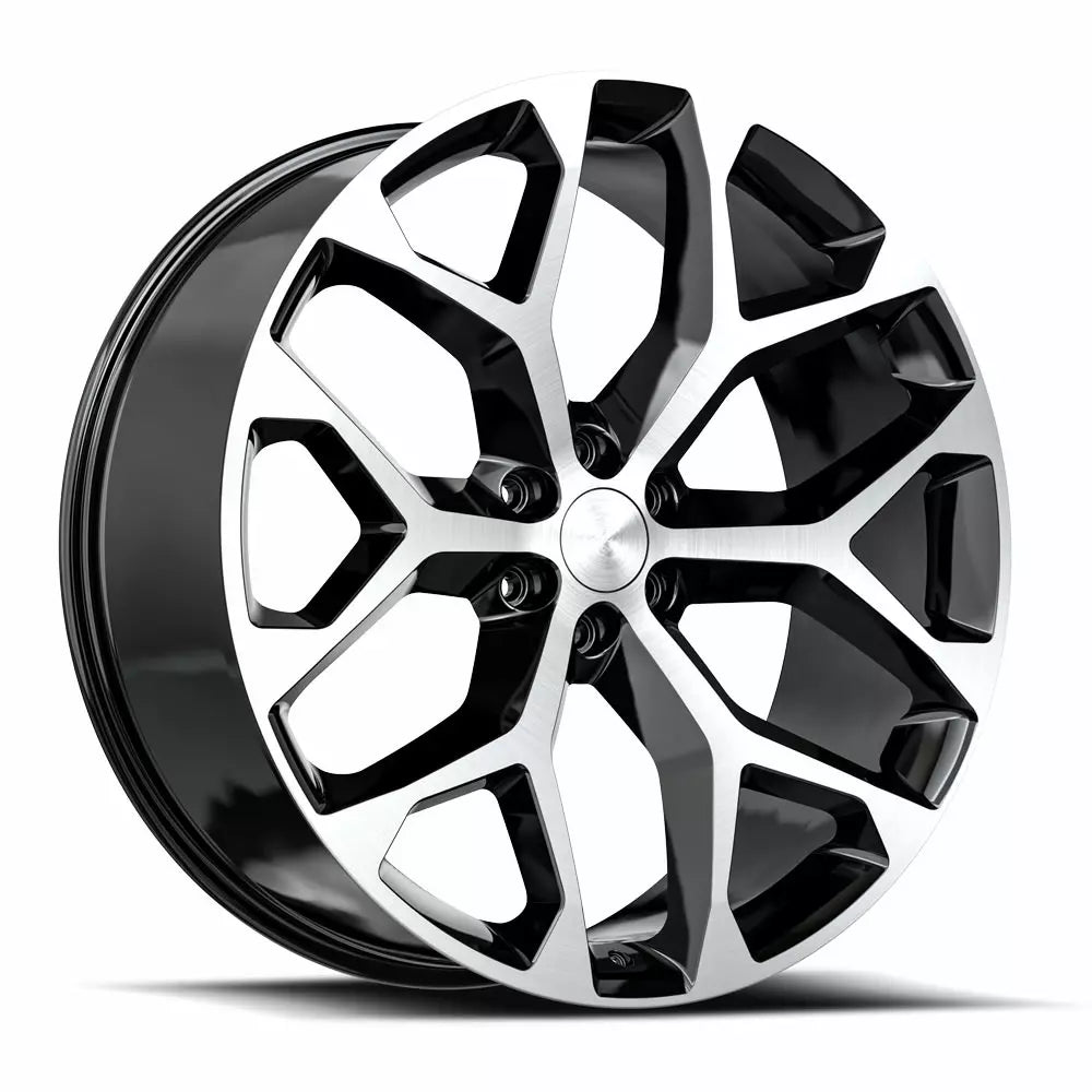 O.E. REVOLUTION G-09 24X10 24 6X139.7 GLOSS BLACK & MACHINED