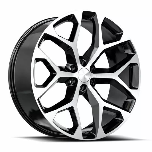 O.E. REVOLUTION G-09 24X10 24 6X139.7 GLOSS BLACK & MACHINED