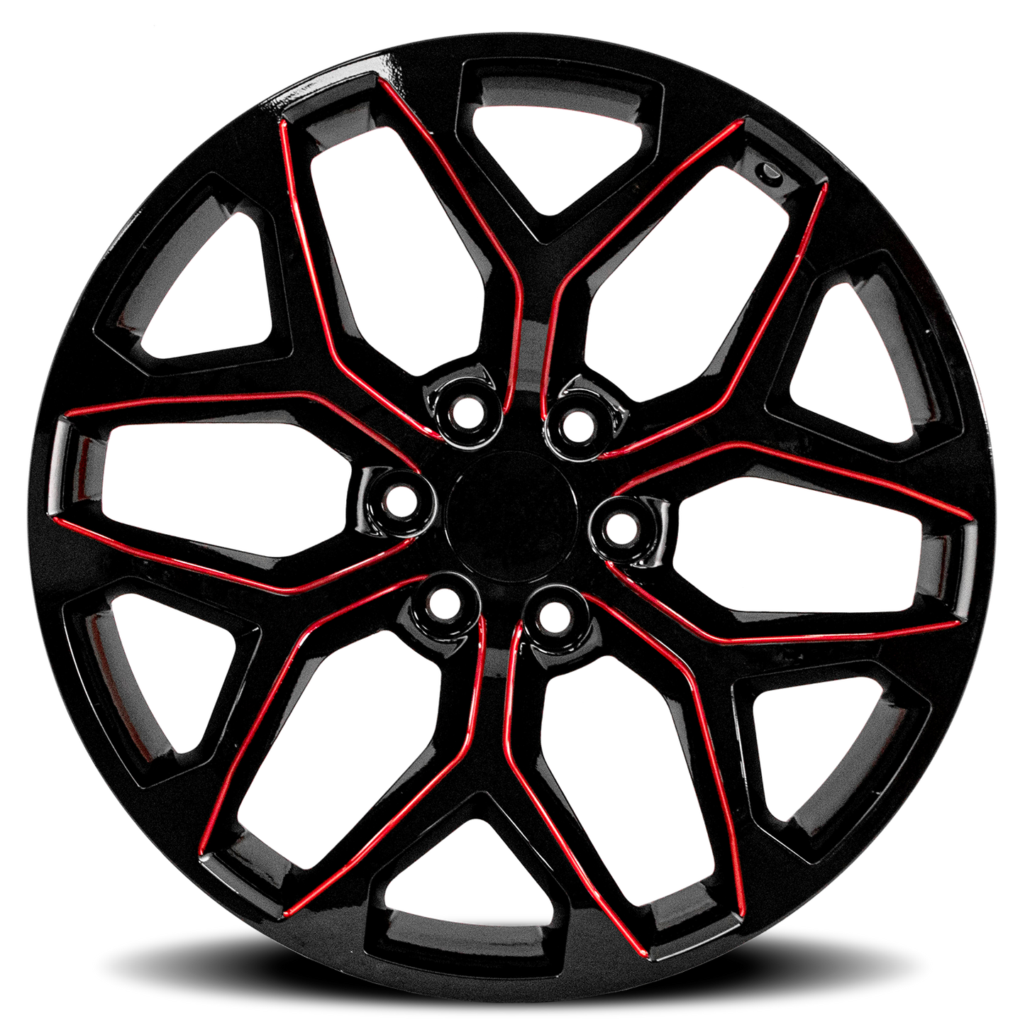 O.E. REVOLUTION G-09 22X9 31 6X139.7 GLOSS BLACK & RED MILLED