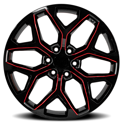 O.E. REVOLUTION G-09 26X10 31 6X139.7 GLOSS BLACK & RED MILLED