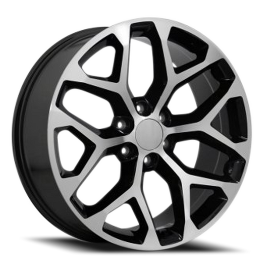 O.E. REVOLUTION G-09 26X10 24 6X139.7 GLOSS BLACK & MACHINED