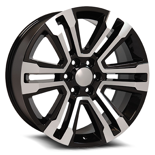 O.E. REVOLUTION G-10 22X9 24 6X139.7 GLOSS BLACK & MACHINED