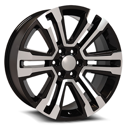 O.E. REVOLUTION G-10 22X9 24 6X139.7 GLOSS BLACK & MACHINED