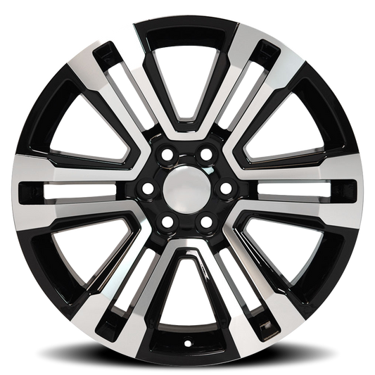 O.E. REVOLUTION G-10 26X10 24 6X139.7 GLOSS BLACK & MACHINED