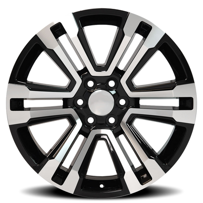O.E. REVOLUTION G-10 22X9 24 6X139.7 GLOSS BLACK & MACHINED
