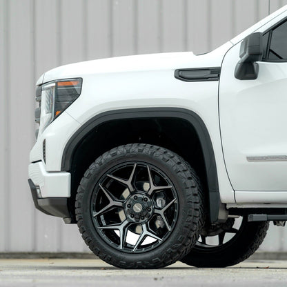 4Play 4P06 24x12 -44 6x135/6x139.7 Gloss Black with Brushed Spoke Faces