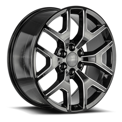 Strada Wheel Replicas GMC Sierra R150 22x9 31 6x139.7 Gloss Black Milled