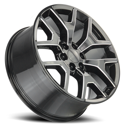 Strada Wheel Replicas GMC Sierra R150 22x9 31 6x139.7 Gloss Black Milled