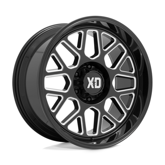 Xd 849 GRENADE II - 22x10 -18mm 6x139.7 GLOSS BLACK MILLED Wheel | XD84922068318N