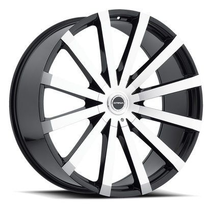 STRADA S50 GABBIA 22X8.5 35MM 5X114.3/5X120 GLOSS BLACK MACHINED | S50250135GBM