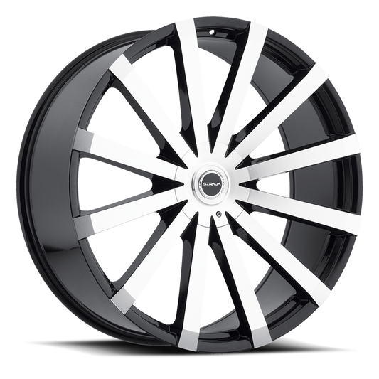 STRADA S50 GABBIA 22X8.5 35MM 5X114.3/5X127 GLOSS BLACK MACHINED | S50250335GBM