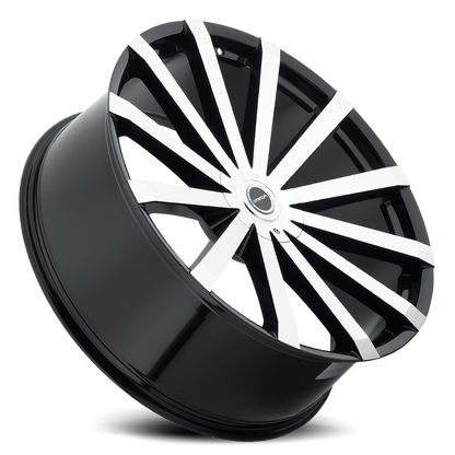 STRADA S50 GABBIA 28X10 25MM 6X135/6X139.7 GLOSS BLACK MACHINED | S50A60725GBM