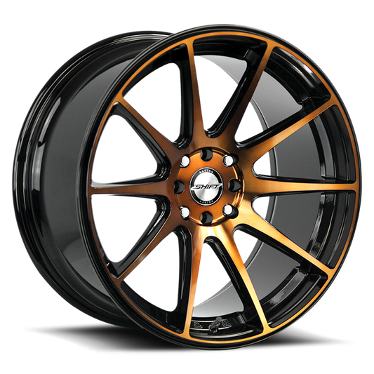 SHIFT H34 GEAR 18X9 30MM 4X100/4X114.3 BLACK MACHINED BRONZE | H34840030BMBZ