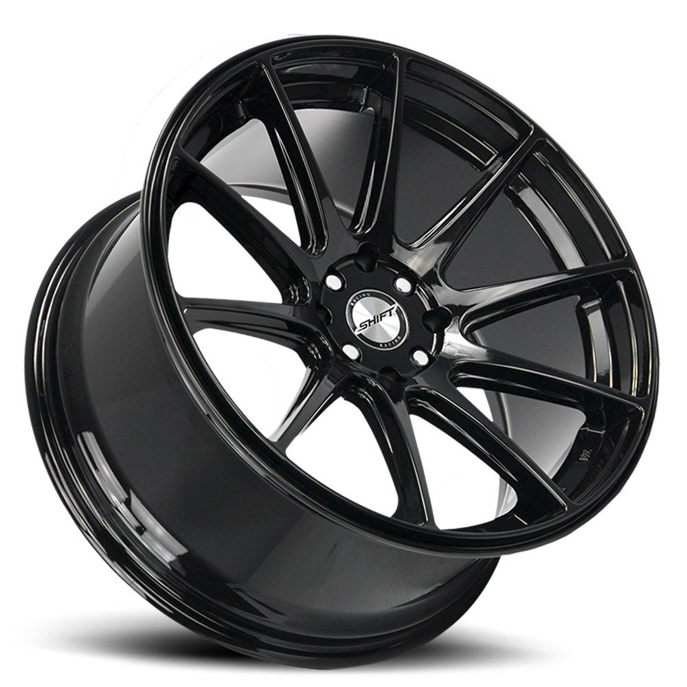 SHIFT H34 GEAR 18X9 30MM 5X100/5X114.3 ALL GLOSS BLACK | H34850030GB