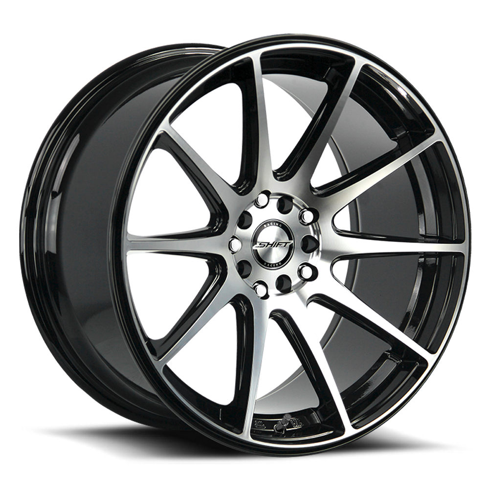 SHIFT H34 GEAR 18X9 30MM 4X100/4X114.3 GLOSS BLACK MACHINED | H34840030GBM