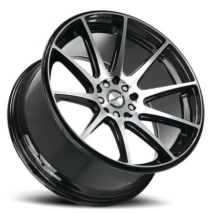 SHIFT H34 GEAR 18X9 30MM 4X100/4X114.3 GLOSS BLACK MACHINED | H34840030GBM