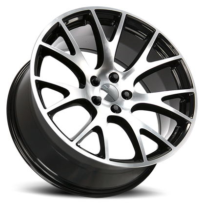Strada Wheel Replicas Hellcat R161 20x9.5 20 5x115 Gloss Black Machined