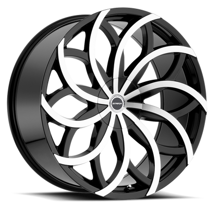 STRADA S61 HURACAN 20X8.5 15MM 5X115/5X120 GLOSS BLACK MACHINED | S61050115GBM