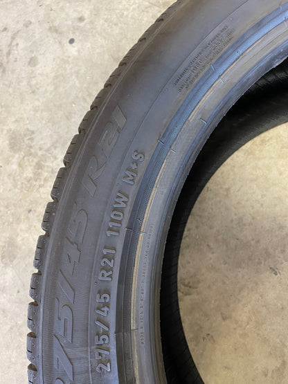 SET OF 4 275/45R21 Pirelli Scorpion Zero 107 H SL - Used Tires