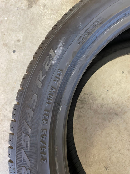 SET OF 4 275/45R21 Pirelli Scorpion Zero 107 H SL - Used Tires