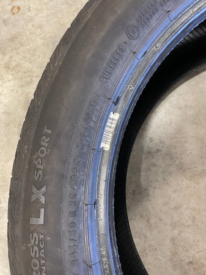 SET OF 2 245/50R20 Continental Cross Contact LX Sport 102 H SL - Premium Used Tires