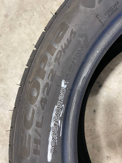 SET OF 2 245/50R20 Bridgestone Ecopia H/L 422 Plus 102 H SL - Premium Used Tires