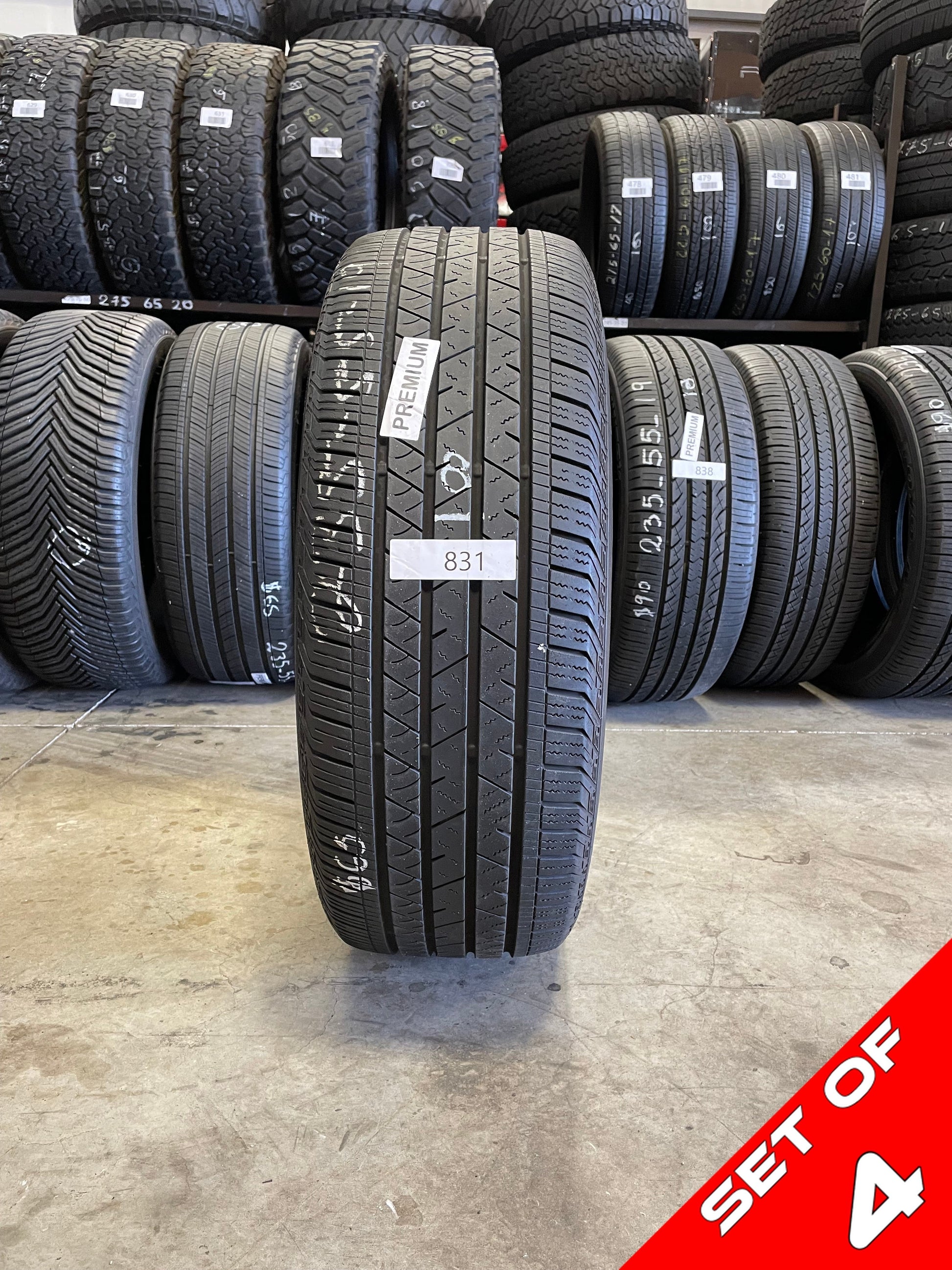 SET OF 4 235/55R19 Continental Crosscontact LX Sport 101 H SL - Used Tires