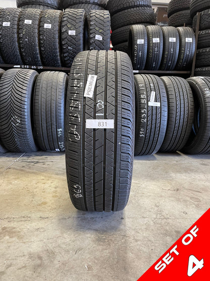 SET OF 4 235/55R19 Continental Crosscontact LX Sport 101 H SL - Used Tires