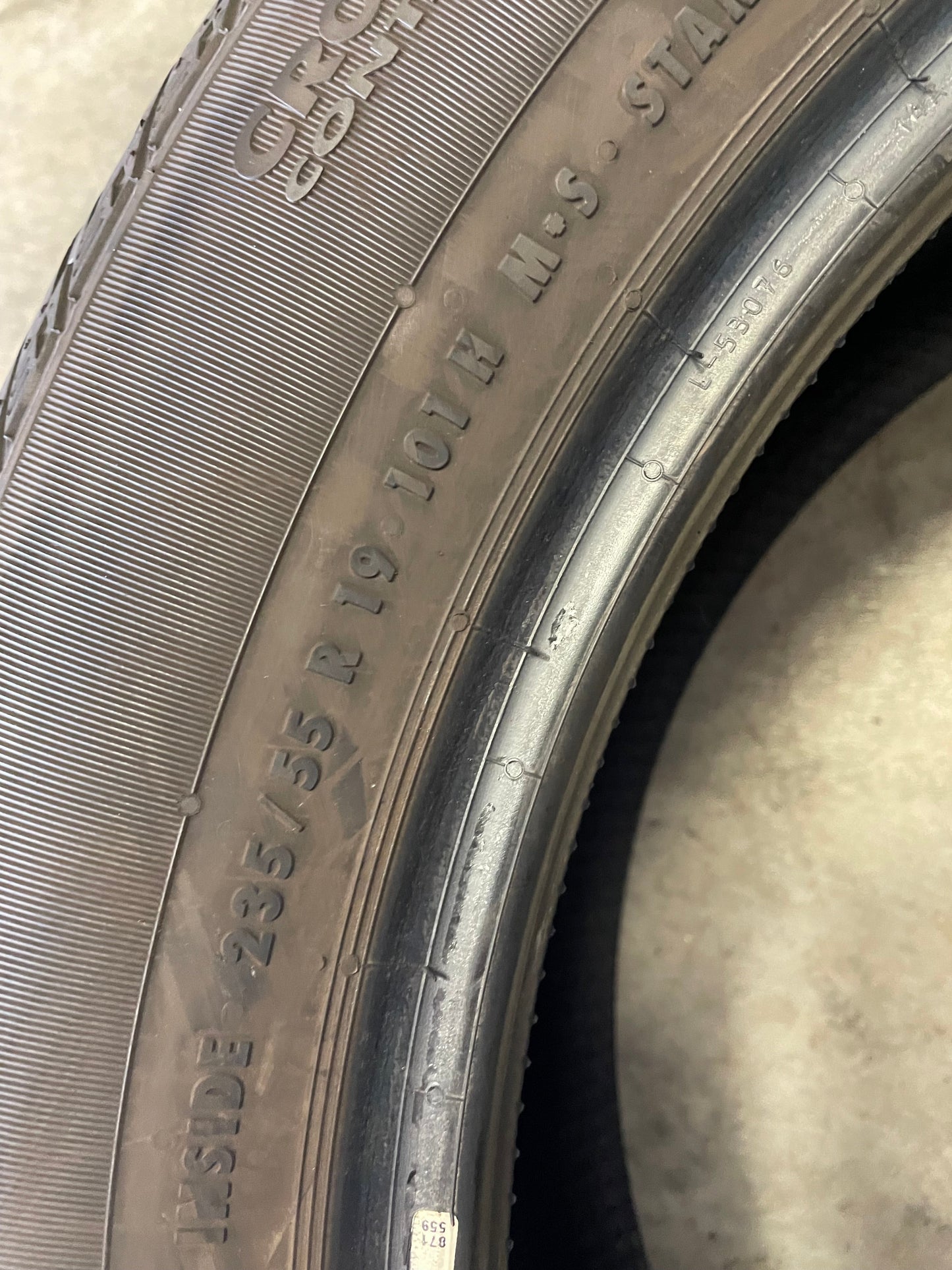 SET OF 4 235/55R19 Continental Crosscontact LX Sport 101 H SL - Used Tires