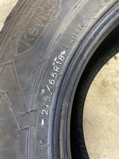 SINGLE 275/65R18 Goodyear Wrangler 116 T SL - Used Tires