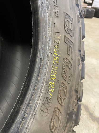 SET OF 2 295/55R20 BFGoodrich Mud-terrain T/A 126/120Q E - Used Tires