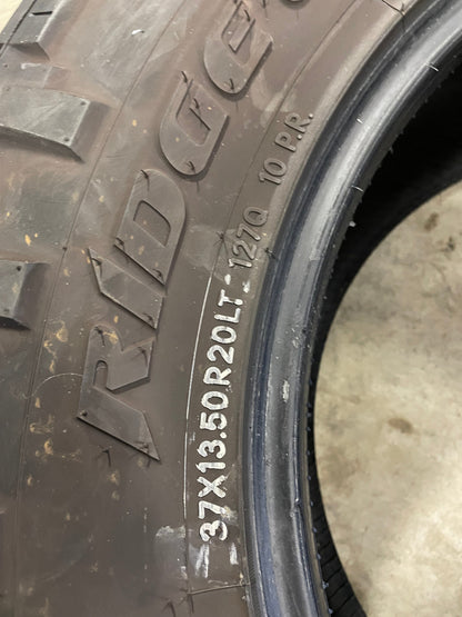 SET OF 2 37X13.50R20 Nitto Ridge Grappler 127 Q E - Used Tires