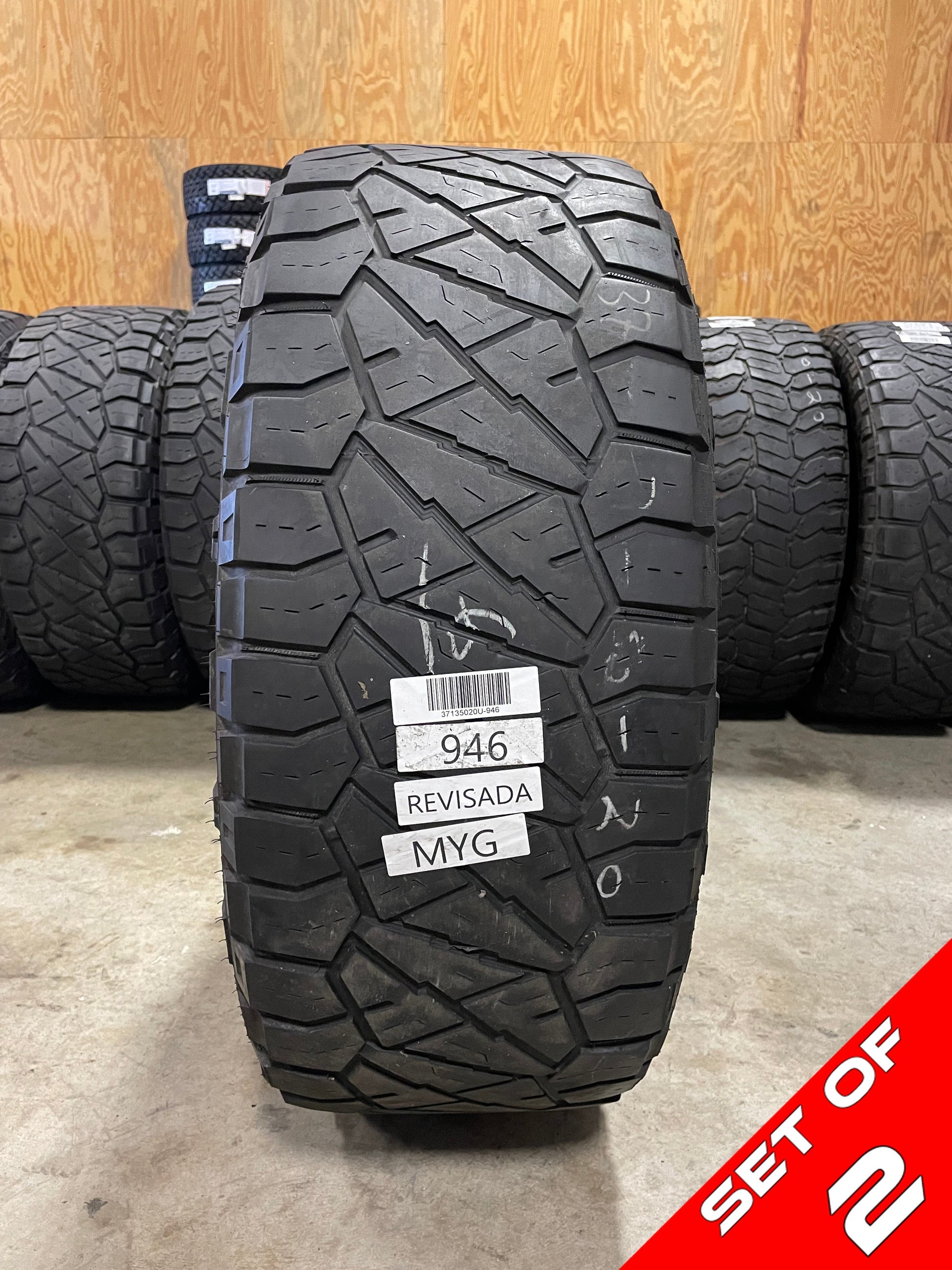 SET OF 2 37X13.50R20 Nitto Ridge Grappler 127 Q E - Used Tires