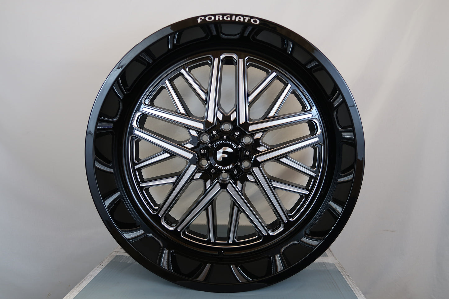 FORGIATO FLOW TERRA 003 24x14 -76 6x5.5 (6x139.7) GLOSS BLACK MILLED - Chevy