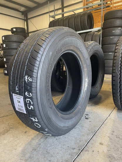 SINGLE 265/70R18 Dunlop Grandtrek AT23 116 H SL - Used Tires