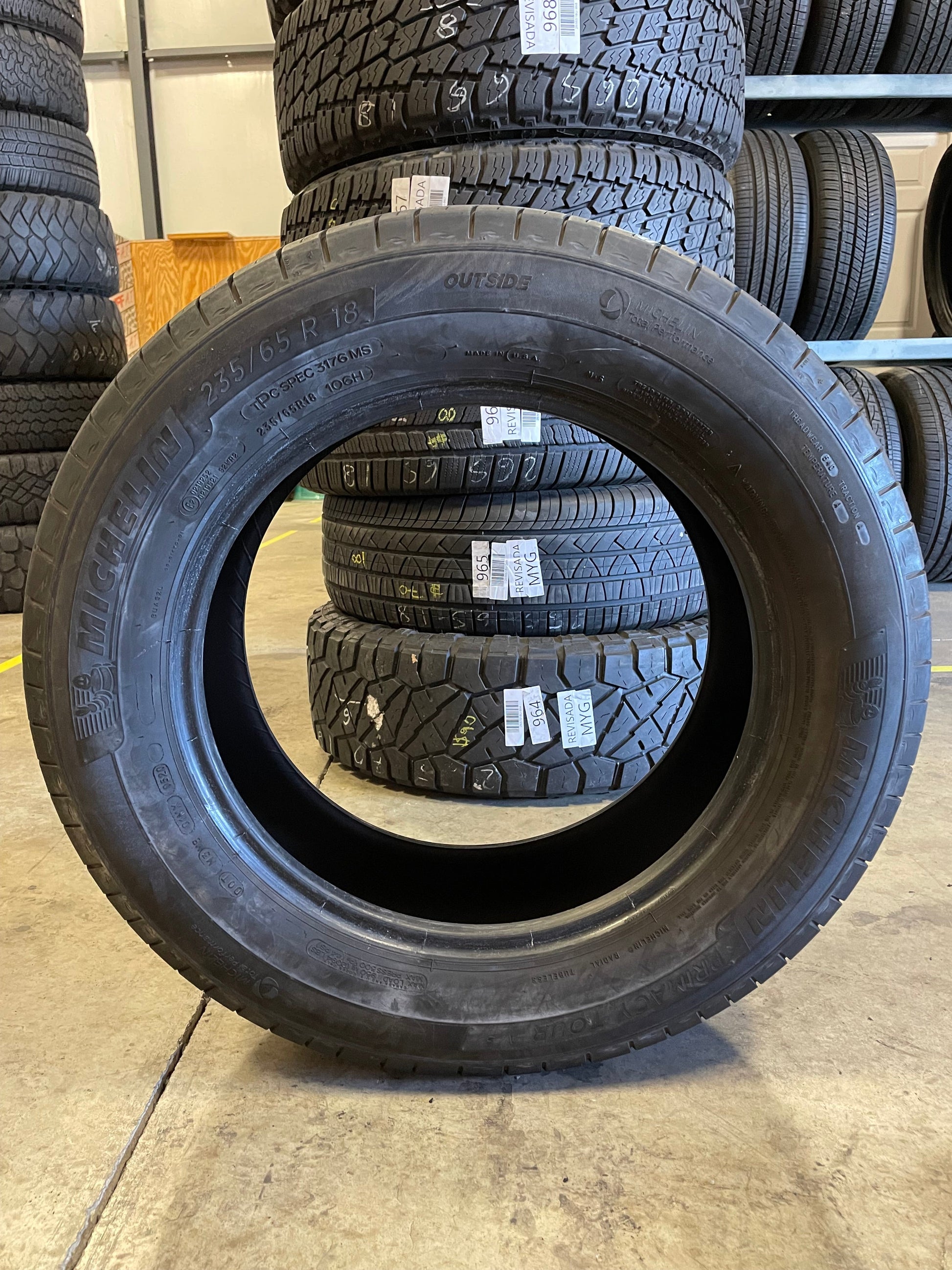 SINGLE 235/65R18 Michelin Primacy Tour A/S 106 H SL - Used Tires