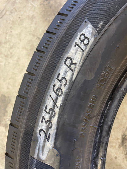 SINGLE 235/65R18 Michelin Primacy Tour A/S 106 H SL - Used Tires