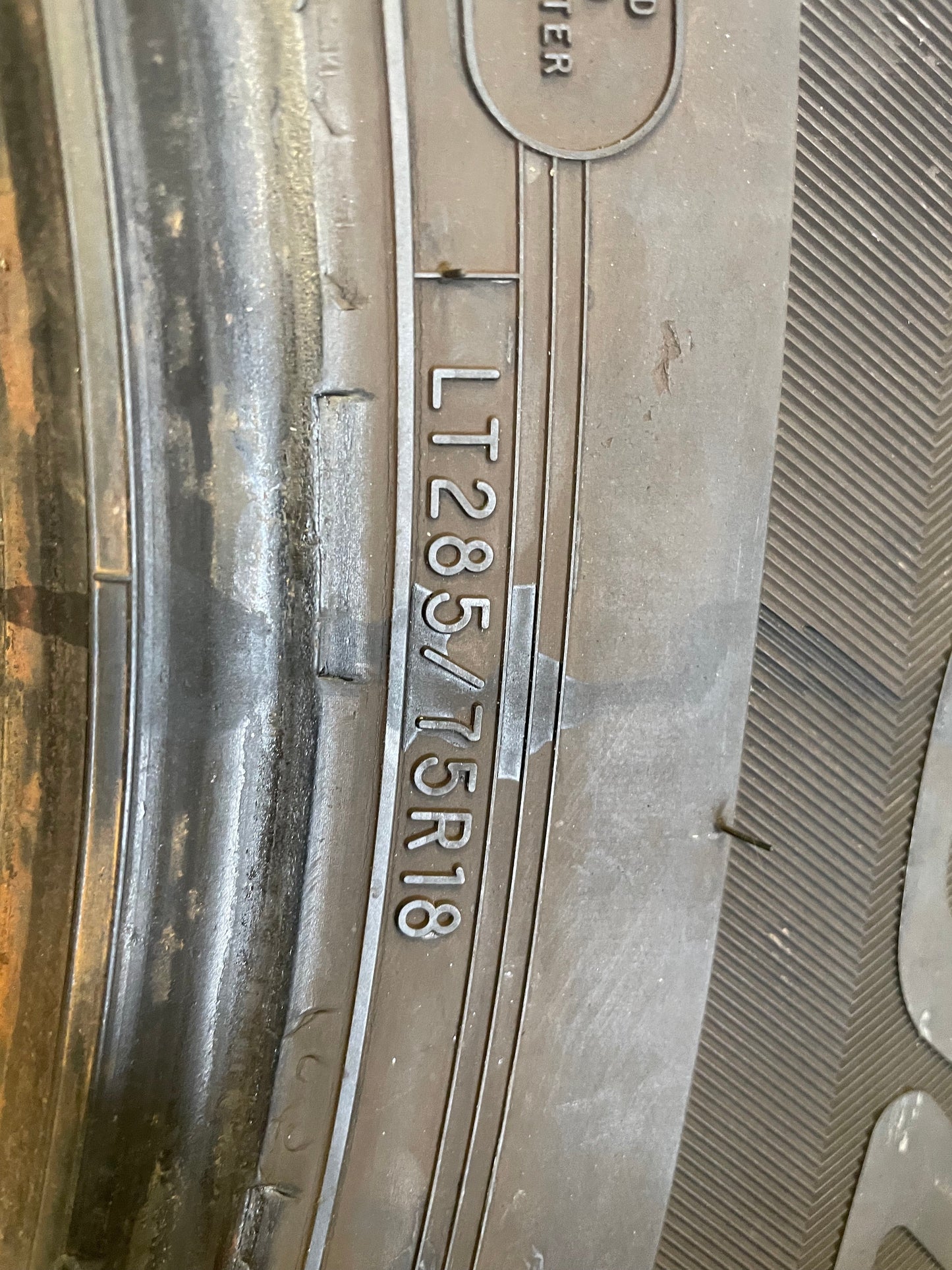 SINGLE 285/75R18 MasterCraft Courser ATX 129/126 S E - Used Tires