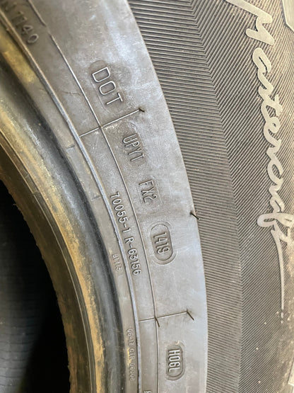 SINGLE 285/75R18 MasterCraft Courser ATX 129/126 S E - Used Tires