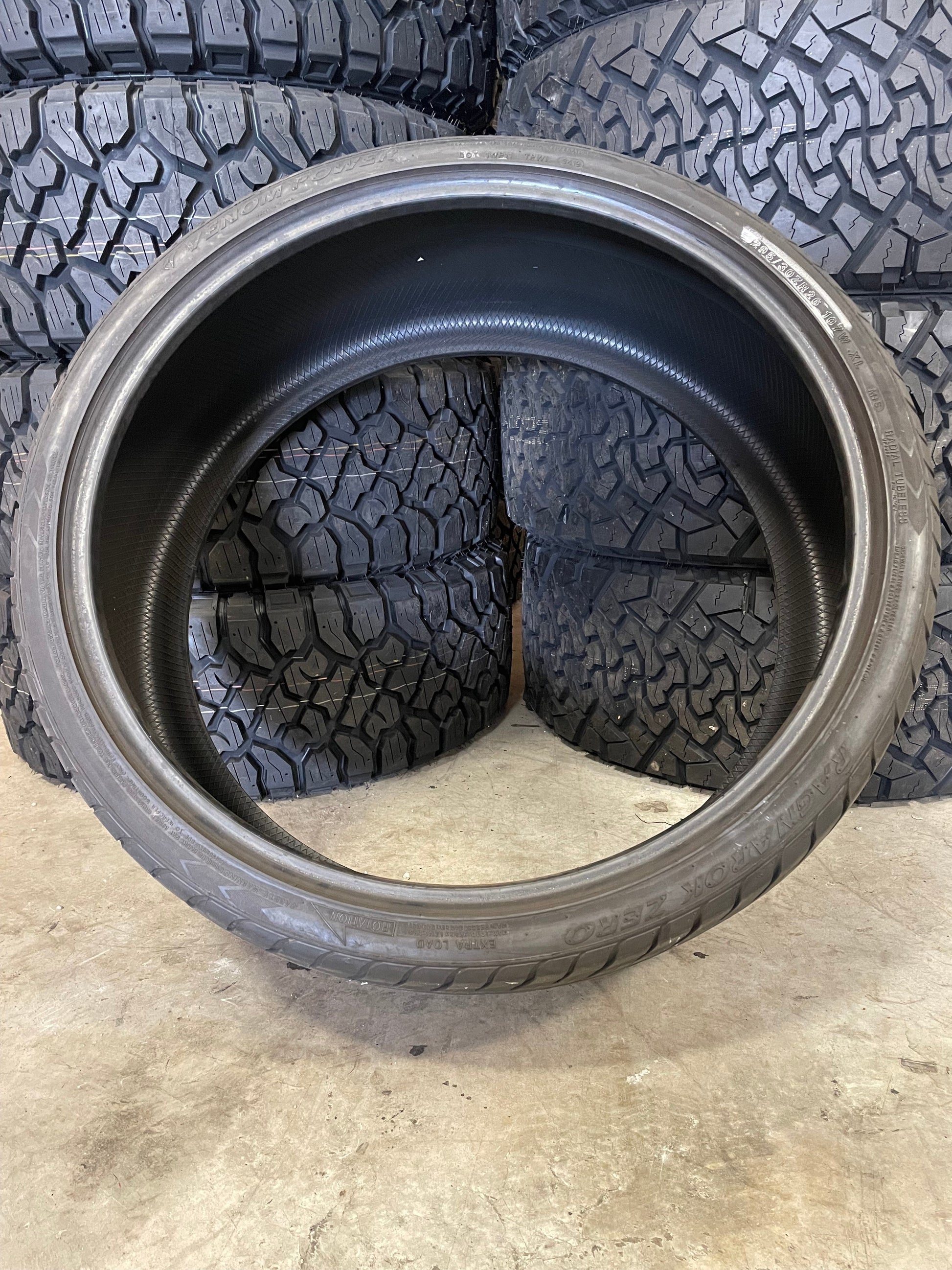 SINGLE 295/30R26 Zenna Argus-UHP 107 W XL - Used Tires